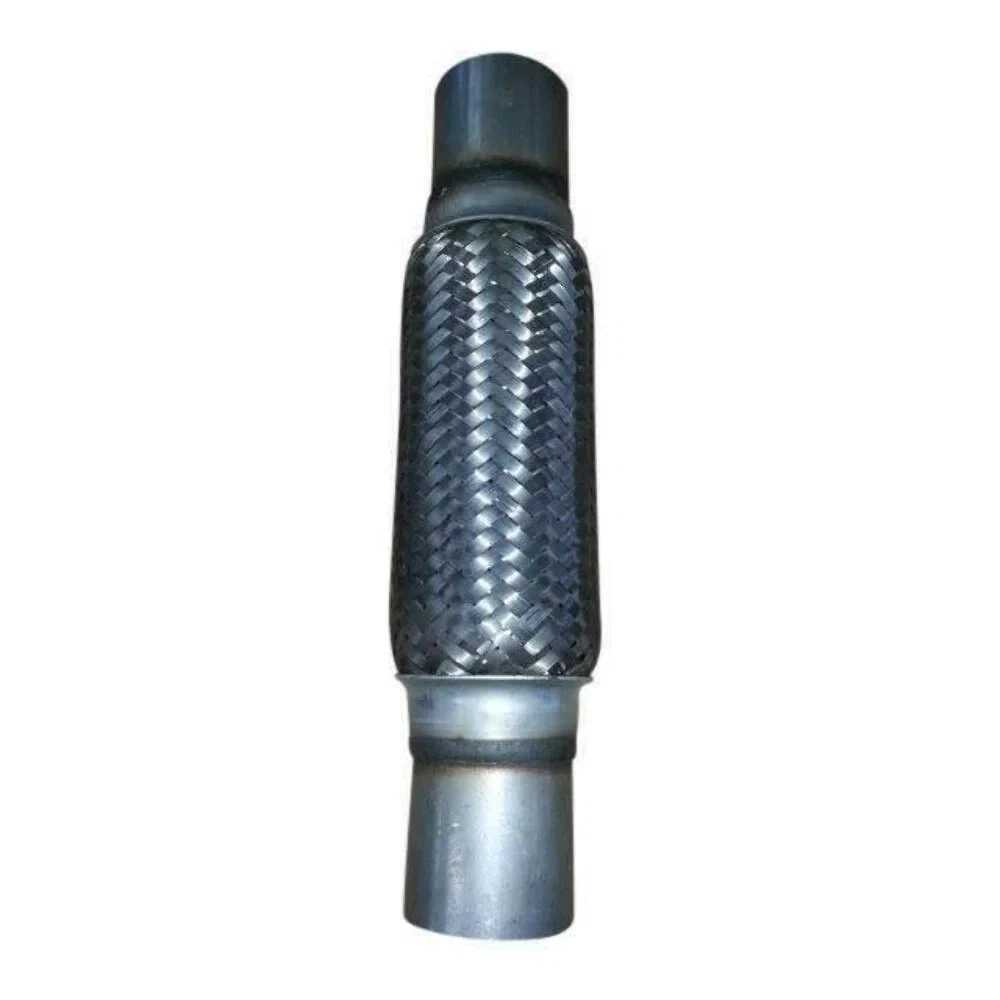 Exhaust Flex Pipe 2 x 8 with Ends Stainless Steel Double Braided